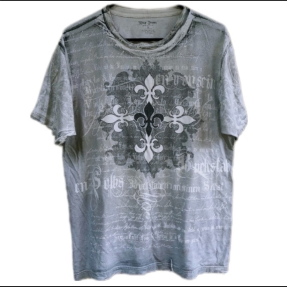 POP ICON CLOTHING POP ROCK FLEUR DE LIS TEE SHIRT LG UNISEX SEE MEAS…